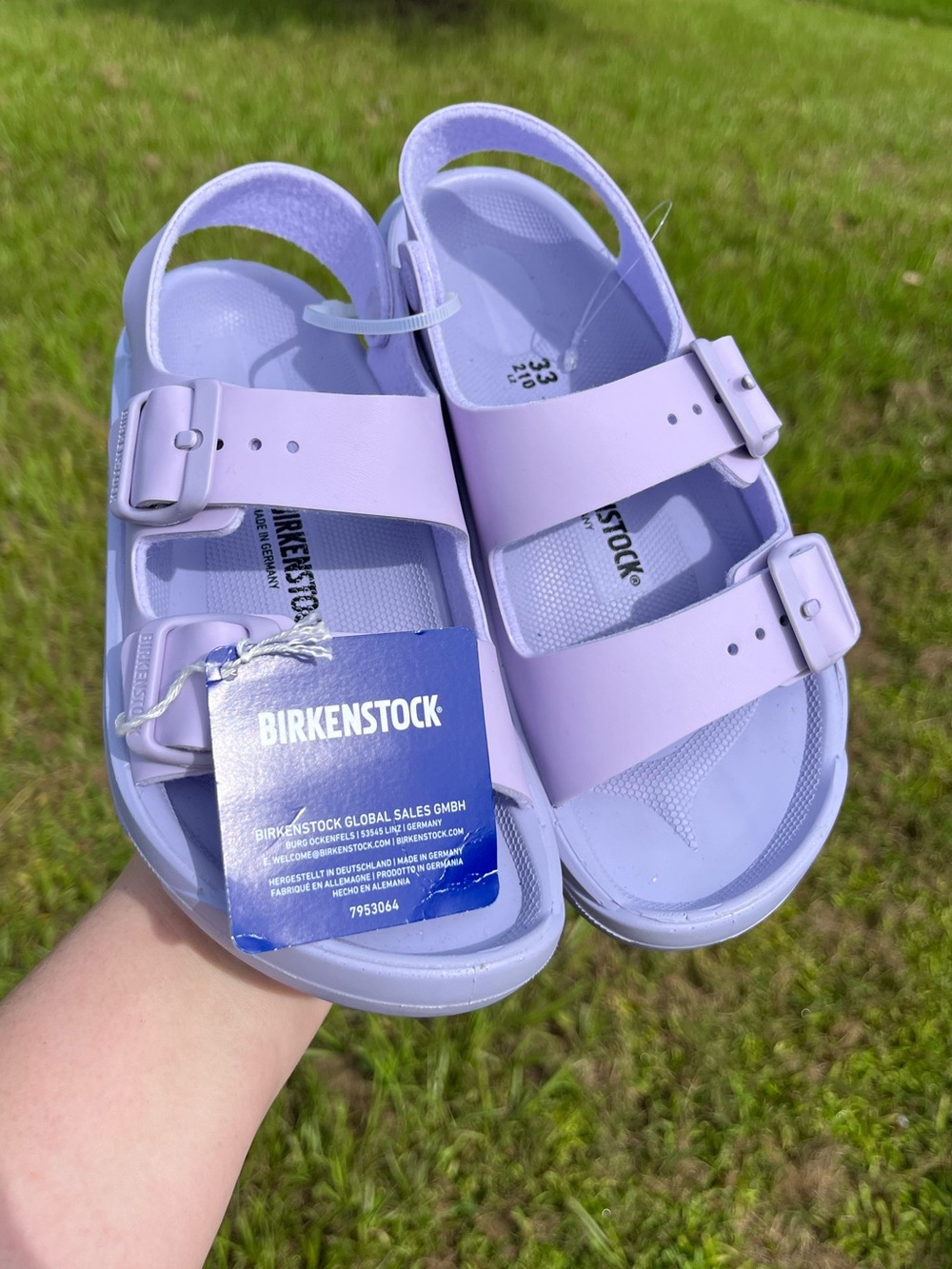 NWT Birkenstock Morgan Kids Buckle Sandals in Purple Fog in Sizes 30, 32, 33